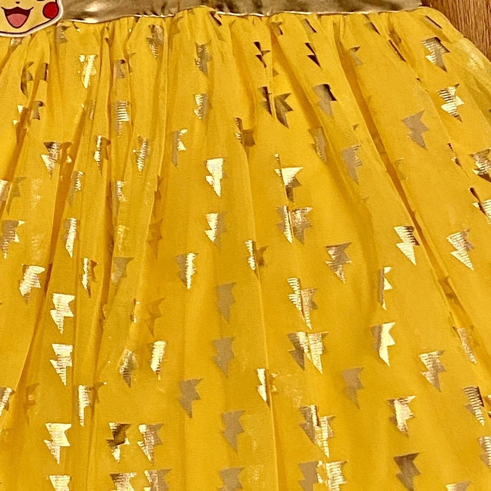 Girls Sz‎ 14 Juniors Pokémon Dress Squirtle Yellow Layered Skirt Costume Cute K